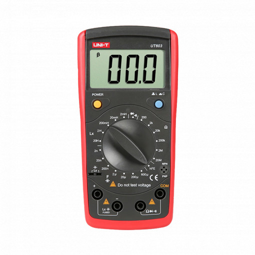 Medidor de inductancia y capacitancia - Display LCD de hasta 2000 cuentas - Resistencias, capacitores e inductores - Buzzer de continuidad - Amplio rango de medidas