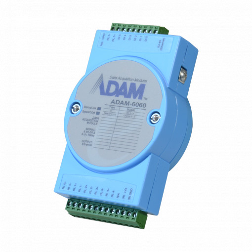 Módulo de adquisición e control de datos - 6 aporte digital / 6 salidas de relé - Protocolos: Modbus/TCP, TCP/IP, UDP, HTTP,... - Capacidad de para crear normas de control cosa análoga - Servidor web integrado - 1 puerta Éternet 10/100 Base-TX