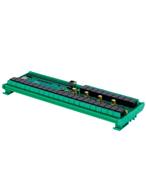 Módulo de aquisição e controlo de dados - 32 entradas digitais. / 32 saídas de relé (NA/NF) - Protocolos: Modbus/TCP, TCP/IP, UDP, HTTP,... - Servidor web integrado - 1 Porta Ethernet 10/100 Base-TX, 1 Porta WiFi - Montagem em carril DIN