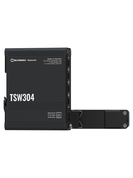 Non -Managed Industrial Switch Teltonika - 4 Puertas Ethernet RJ45 Gigabit - Aluminum robust box