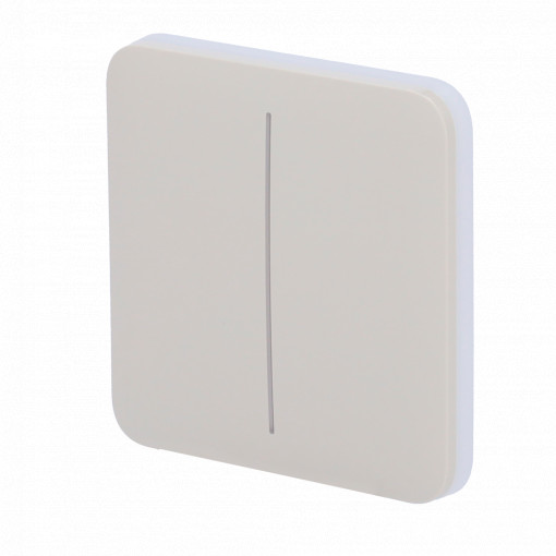 Panel táctil para interruptor de luz doble - Compatibilidad con AJ-LIGHTCORE-2G - Retroiluminación LED - Panel táctil sin contacto - Color ostra