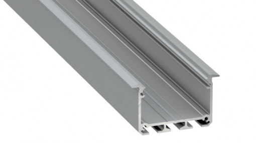 PFA2161 - Perfil alum. Linha LUXE Encastre 51x30x2000mm Anodizado INDIANA - Quant. fornecida = 1 un
