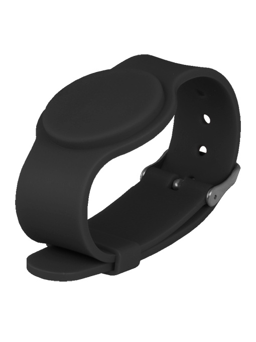 Proximity Bracelet - Radio Frequency ID - Passive MF | Black color - High Frequency 13.56 MHz - Adjustable belt by points - Maximum safety