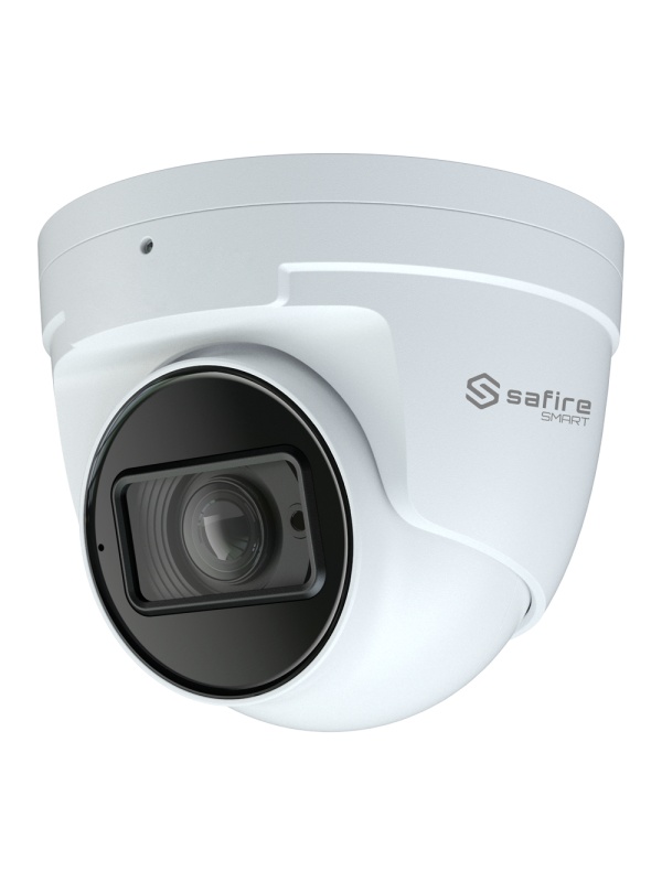 Safire Smart - Turret 4 in 1 range E1 - 2 MPX (1920x1080), 1/2.8 "Cmos Starlight - Motorized Lens 2.8 ~ 12 mm | Range IR 50 m - 120 dB WDR, HLC, Blc, AGC - IP67 Waterproof |