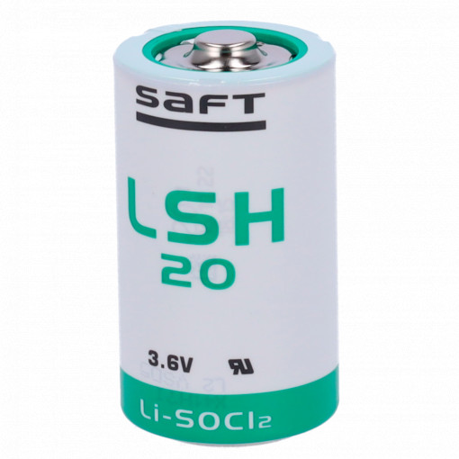 Saft - Pilha LSH20 - Tensão 3.6 V - Litio - Capacidade nominal 13000 mAh - Compatível com produtos do catálogo