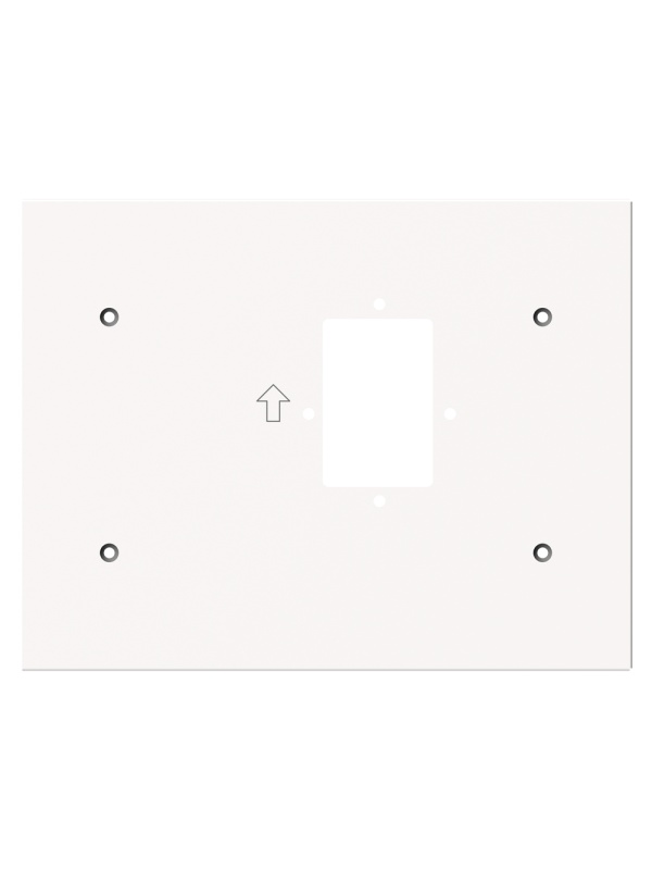Suporte de superfície - Cobre as marcas de instalação anteriores - Específico para videoporteiros da Hikvision - Compatível com monitores DS-KH7300EY-(W)THE2 - Medidas: 200 (Al) x 260 (Lg) x 7 (Fd) mm - Fabricado em plástico