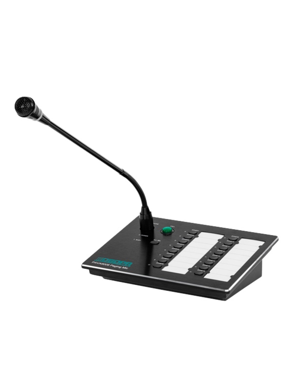 Tableau Microphone - Annonces générales et d'urgence - 16 touches de sélection de zone - Utilisation manuelle et programmée - prend en charge le clavier d'extension