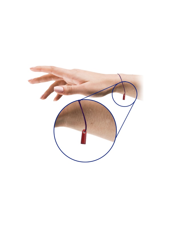 Tag de proximité du support de clé - ID par radiofréquence - en passif: couleur rouge - basse fréquence 125 kHz - Compatible avec les bracelets - Extra petite taille