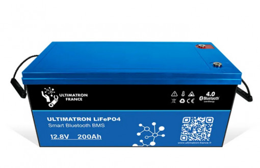 UBL-12-200S - Ultimatron bateria de lítio 12,8 V 200 Ah LiFePO4 Smart BMS com Bluetooth