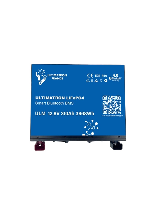 ULM-12-310H - Bateria de lítio LiFePO4 310 Ah 12 V sob o assento - Bluetooth - BMS - Aquecimento - Ultimatron