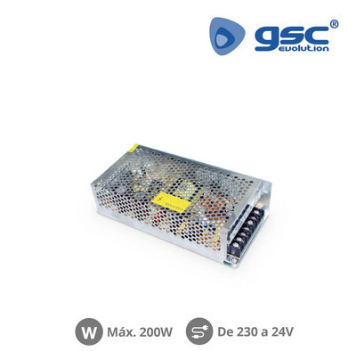 001504578 - 8433373045781 Fonte de alimentação de fita LED 24V 200W