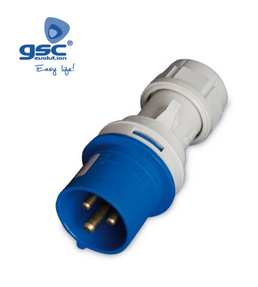 002300333 - 8436021943330Plugue Cetac 3P (2P+t) 32A IP44 Azul