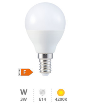 200690025 - 8433373056695 Lâmpada LED esférica 3W E14 4200K