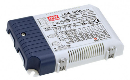 202191.40 - Drive CC Prog. Led dimável PUSH+DALI 40W Mean Well LCM - Quant. fornecida = 1 un