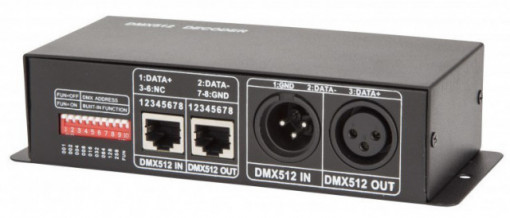 224422.4192 - Controlador RGB 12-24VDC 4x48W 4A/CH (12VDC) Control DMX512 - Quant. fornecida = 1 un