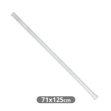 404000005 - 8433373068476Haste de cortina de chuveiro extensível de 71 a 125 cm