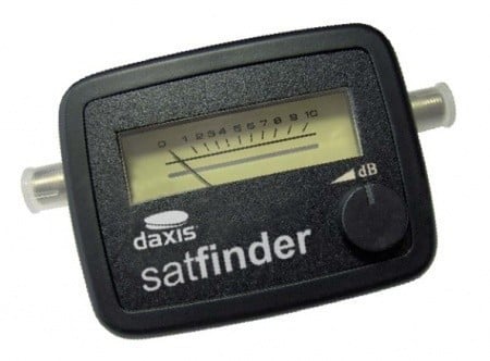 Analog sat-finder with sound signal