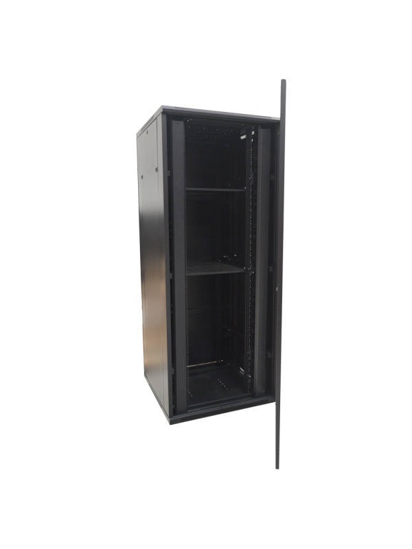 Armário rack para chão - Até 42U rack de 19"(800*800) - Até 800 Kg de carga - Com ventilação e guarnições para cabos - 4 ventiladores, 2 tabuleiros e PDUs 6 tomadas - Fornecido montado