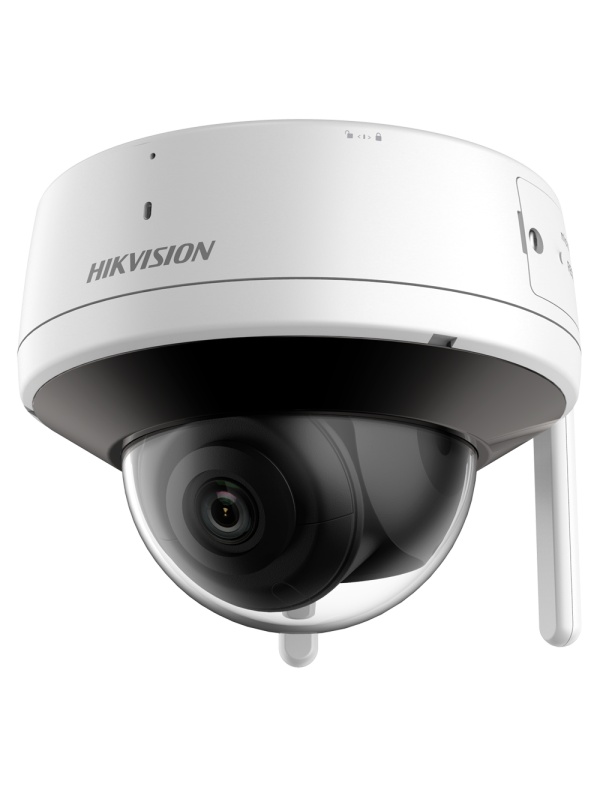 Câmara Dome IP Wifi Hikvision gama Value - Resolução 2 Mp - Lente 2.8 mm - IV alcance 30 m | WDR 120 dB - Microfone e altifalante incorporados IP66 | MicroSD - Wi-Fi IEEE802.11b/g/n | 2 antenas