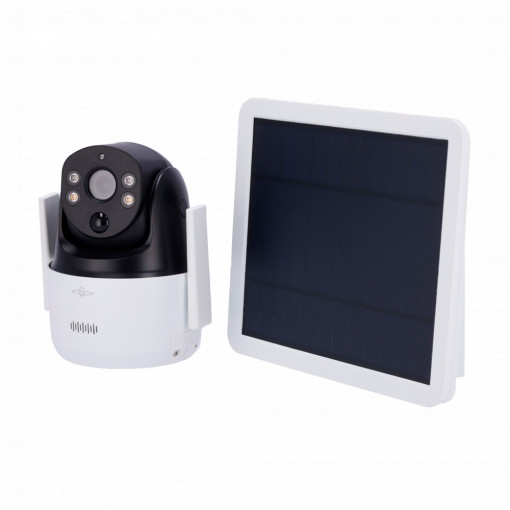 Cámara IP PT 4G Solar Power 4 Mpx - 1/2.8” STARVIS CMOS 5Mpx - Luz Dual: IR y Luz Blanca - Detección de humanos con disuasión activa - Compresión H.265+/H.265/H.264+/H.264 - Alarma de sonido y luz | PIR