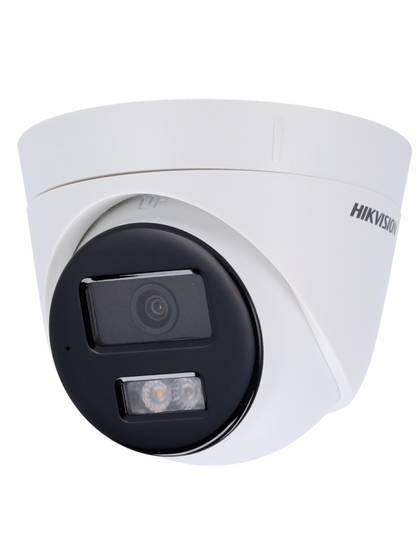 Câmara Turret IP Hikvision gama Value - Resolução 2 MP (1920x1080) MP [%VAR%] - Lente 2.8 mm - Luz híbrida 30 m - Detecção de movimento 2.0 - PoE | IP67 | Microfone integrado | DWDR