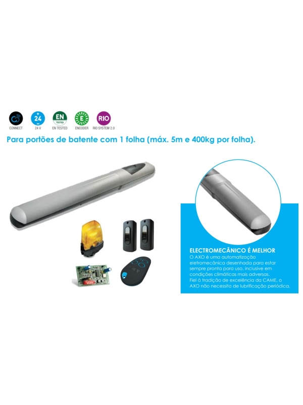 CAME - KIT 001U7421 - 24V - Para portões com 1 folha batente máx. 5m por folha