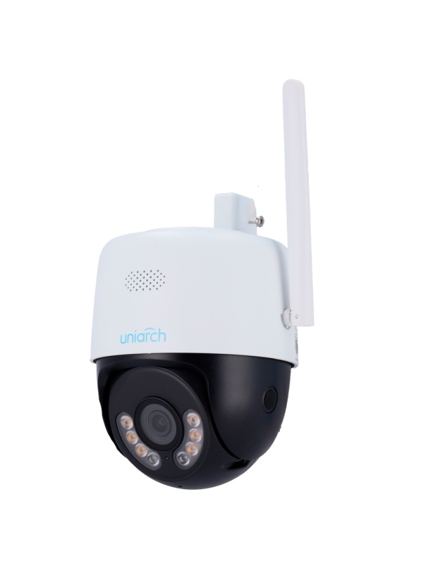 Carama IP PTL WIFI UNIARCH - 3 MP | 4.0 mm lens | Microsd 512 GB - IR 30 m | Blanca Light 10 m | DWDR - Autotracking | 20 Presets - IP67 | Wi -Fi - MIC | Altavoz | Reset boton
