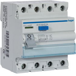 CFC440P - Inter. dif. 4P 40A 300mA tipo AC 4M HAGER EAN:3250611613275