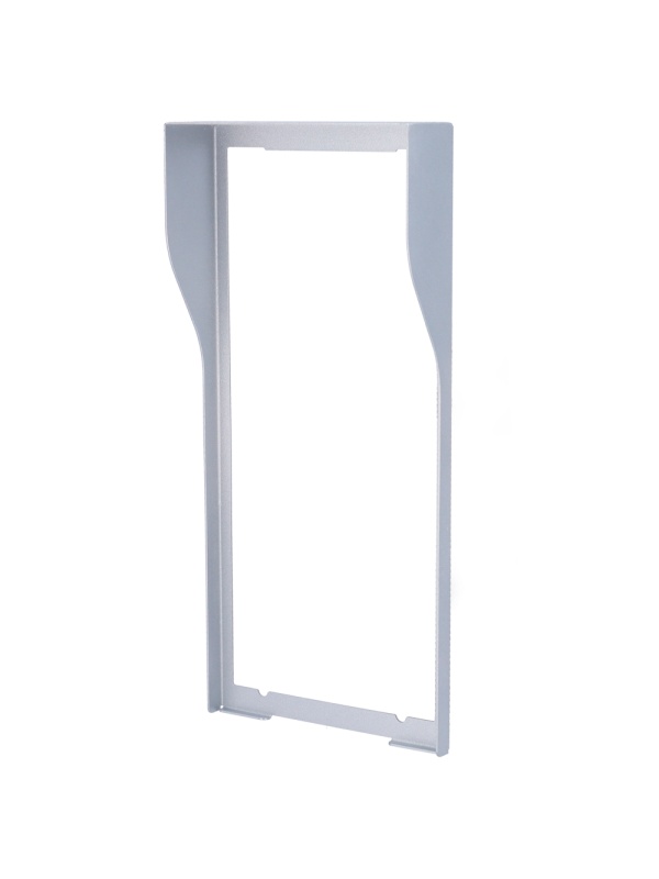 Cobertura para videoporteiro - Específico para Akuvox AK-R27(8)A. - Medidas: 287 (Al) x 132 (Lg) x 40 (Fd) mm - Fabricado em aço galvanizado - Viseira para chuva - Montagem encastrada