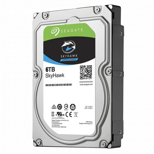 Disco rígido Seagate Skyhawk - Capacidade 6 TB - Intérfase SATA 6 GB/s - Modelo ST6000VX0001 - Especial para Videogravadores - Solto ou instalado em DVR