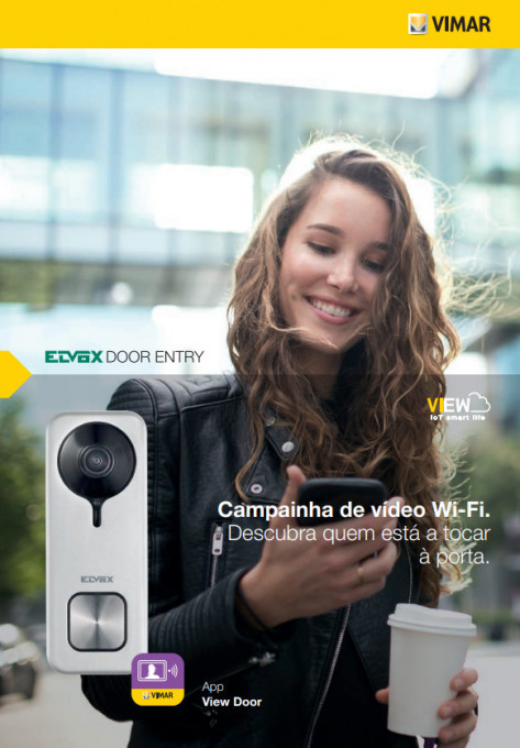 ELVOX Campainha de vídeo Wi-Fi integrada calha DIN - K40965