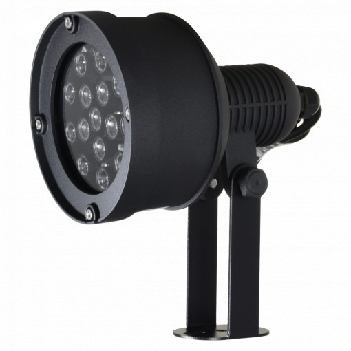 Foco infravermelho de alcance 180m - Iluminação por LEDs - 850nm, 40° de abertura - 6 leds Ø10 - Inclui célula de foto-controlo - 170 (Fo) x 85 (Ø) mm