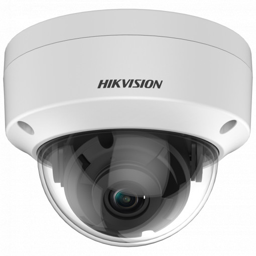 Hikvision - Cámara Domo HDTVI Gama Value - Resolución 5 Megapíxel (2560x1944) - Lente 2.8 mm - Smart IR Alcance 20 m - Impermeable IP67, antivandálica IK10