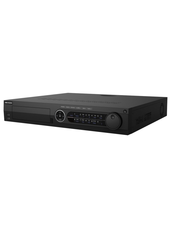 Hikvision DVR 5n1 - 32 CH HDTVI / HDCVI / AHD / CVBS - Até 48 canais IP - Salida HDMI 4K, HDMI 1080p e VGA - 8CH redução de falsos alarmes com base em IA - Compatível com 4 HDDs até 12 TB cada