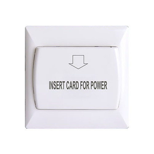 Interruptor de cartão para hotel - Compatível com qualquer tipo de cartão - LED de posição - Fabricado em PC resistente ao fogo - Saída de relay - Fácil instalação