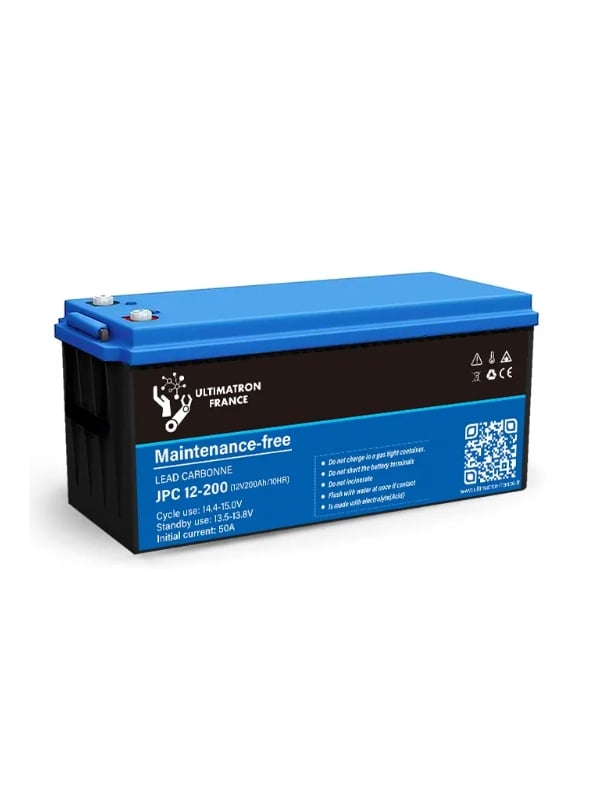 JPC-12-200 - Bateria 200Ah 12V Chumbo-Carbono de Descarga Lenta – ULTIMATRON