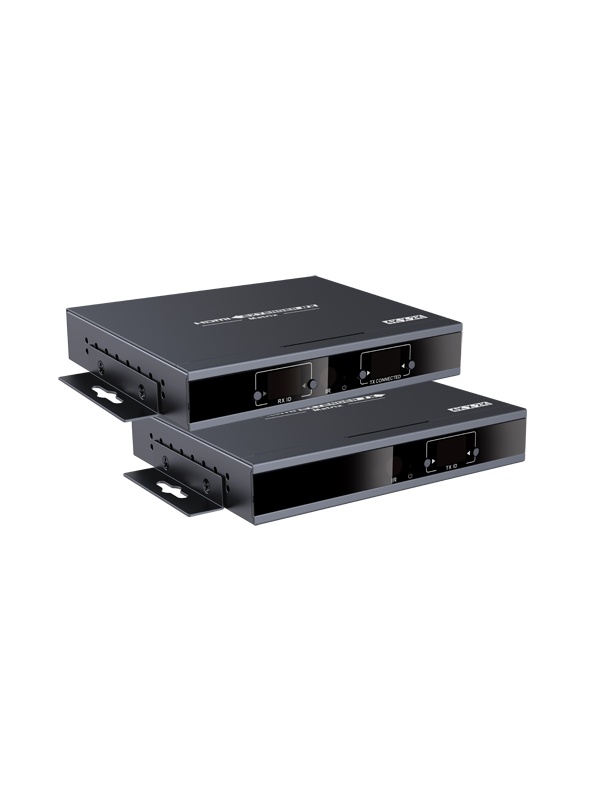 Multiplicador de sinal HDMI - Conexão de rede - Até 100 emissores e receptores ilimitados - Até 4K (entrada e saída) - Permite controle remoto - Controlo através da APP para computador