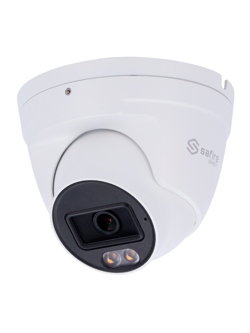 Safire Smart - IP camera Turret E1 Artificial Intelligence - Resolution 8 Megapixel (3840x2160) - 2.8 mm lens | Audio In | IR AND WHITE LIGHT 50M - AI: Human and Vehicle Classification - IP67 Waterproofing | Poe (IEEE802.3AF) | P2P