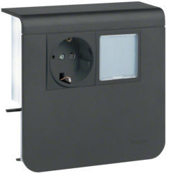 SL200559259011 - Sup. Schuko + LED SL20055, prt. grafite HAGER EAN:4012740894791