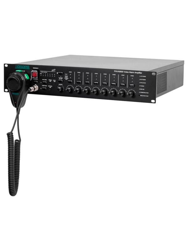 Système d'urgence - Amplificateur de sauvegarde - Power 500W - 2 entrées de micro - 4 entrées de ligne - Logiciel de gestion