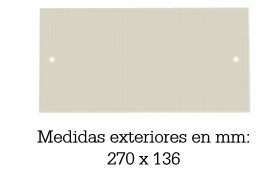 Tapa ciega para caja empotrar central (blanco)