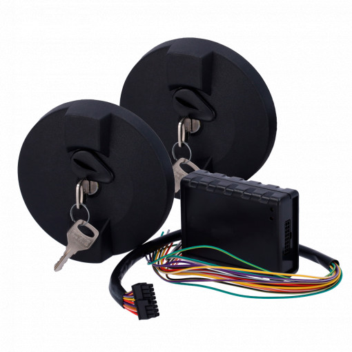 Truck safety lid kit - detects and notifies fuel theft attempts - AJAX integration system - Integration with AJ -DoorProtect and AJ -transmitter - including two valves (Ø 8 cm) - and communication module