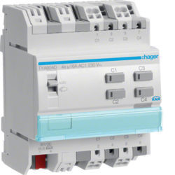TYA604D - Actuador bin./est. 4 canais 16A C KNX-S HAGER EAN:3250616059832