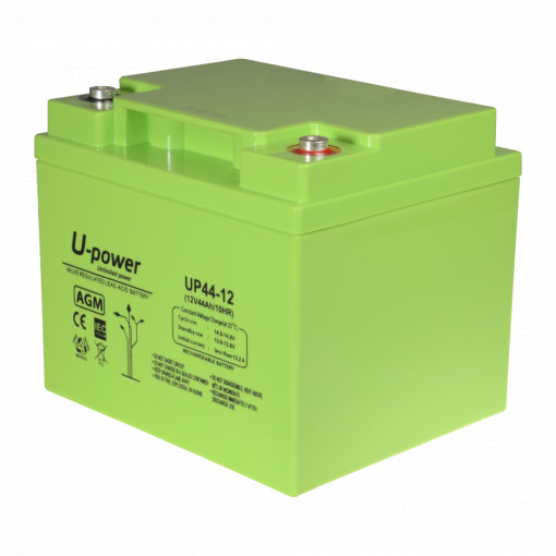 Upower - Bateria recarregável - Tecnología chumbo ácido AGM - Tensão 12 V - Capacidade 40.0 Ah - 170 x 197 x 165 mm / 14200 g - Para backup ou utilização directa