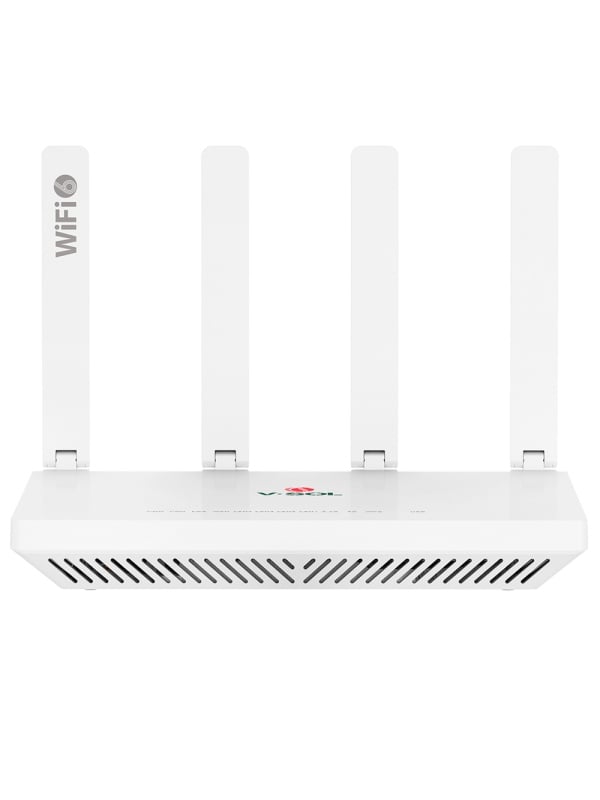 V-SOL Router ONT Wi-Fi 6 AX3000 - 1X PON 4x LAN RJ45 10/100/1000Mbps 1x USB3.0 - 802.11ac 2x2 de banda dupla 2.4 e 5GHz - Ideal para FTTH doméstico e empresarial - Concebido para criar uma rede Mesh completa