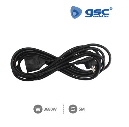 000100048 - 8436021940483Suco extensão (3x1.5mm) 5M Preto