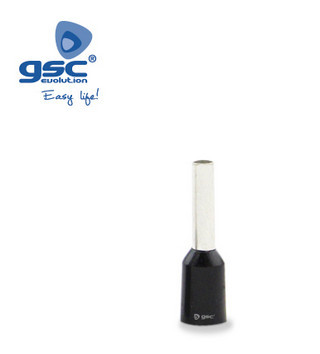 000303643 - 8433373036437 Saco de 50u de ponteiras ocas isoladas seção 1,5mm Preto