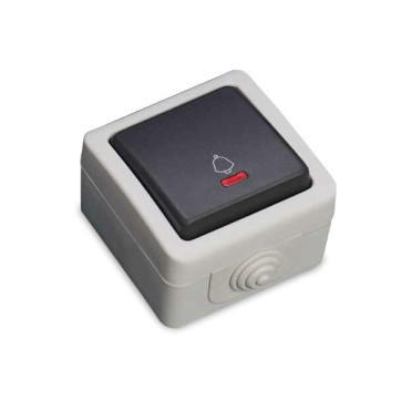 001200868 - 8436021948687 Botão à prova d'água com LED iluminado 10A IP54