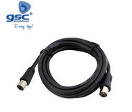 002600915 - 8436021949158Cabo coaxial de TV 2,5M macho para fêmea Preto