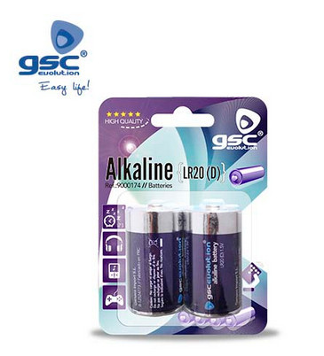009000174 - 8436039201743 Pilha alcalina GSC evolution LR20 (D), Blister 2 U.